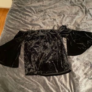 1. STATE strapless black velvet top NWOT
